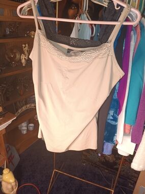 Apostrophe Nude Lace-Trim Camisole
